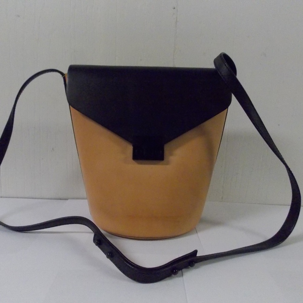 Loeffler Randall Flap Bucket Cross Body Bag Purse